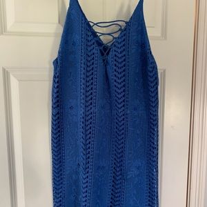 Womens ASTR THE LABEL blue lace dress/ medium